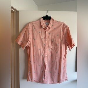 Men’s Sonoma orange button down short sleeve shirt